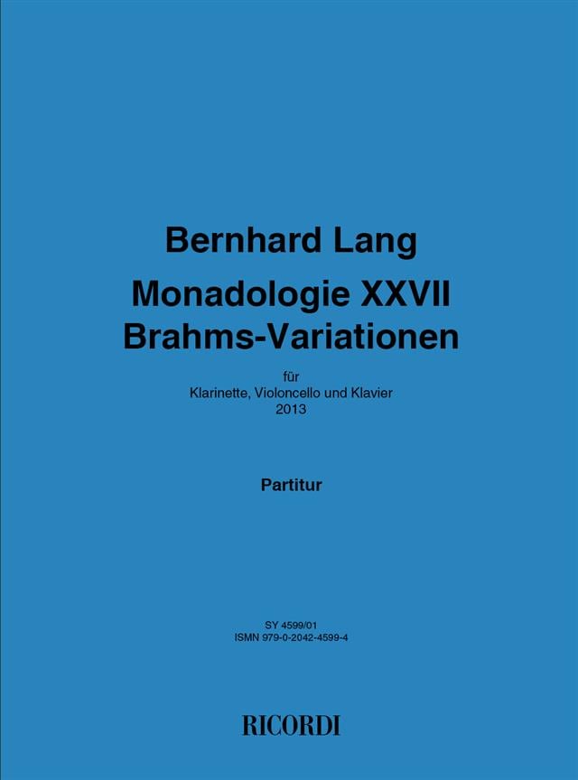 Monadologie XXVII 'Brahms‐Variationen'